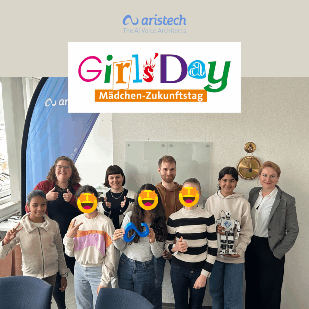 Mädchen die zum Girls Day bei aristech sind