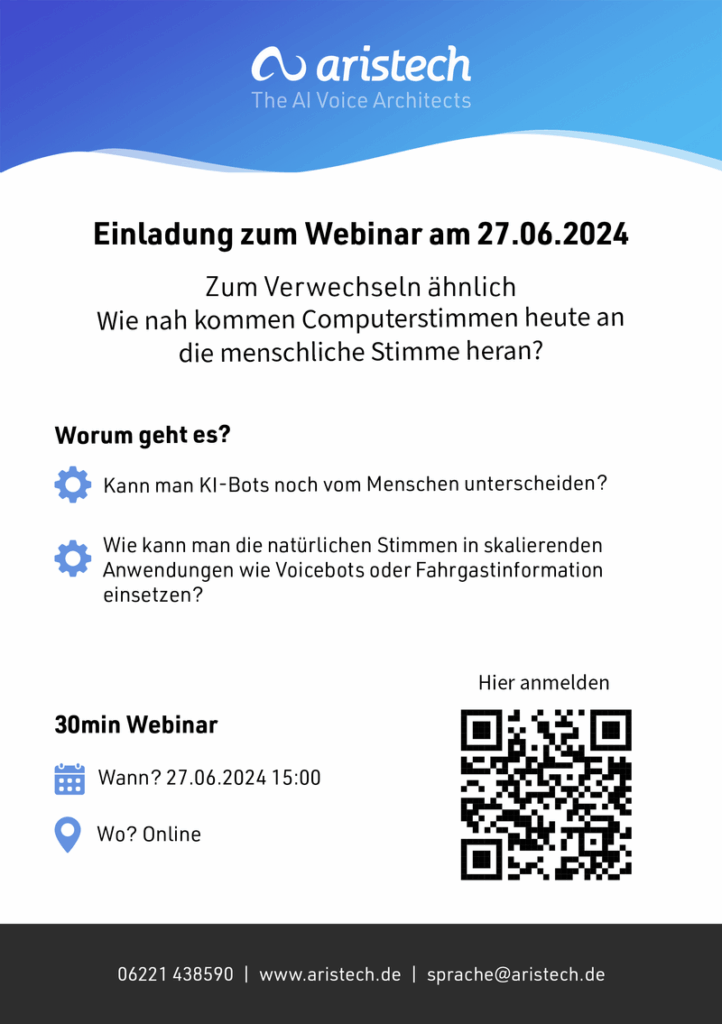 Einladung zu einem Seminar von aristech