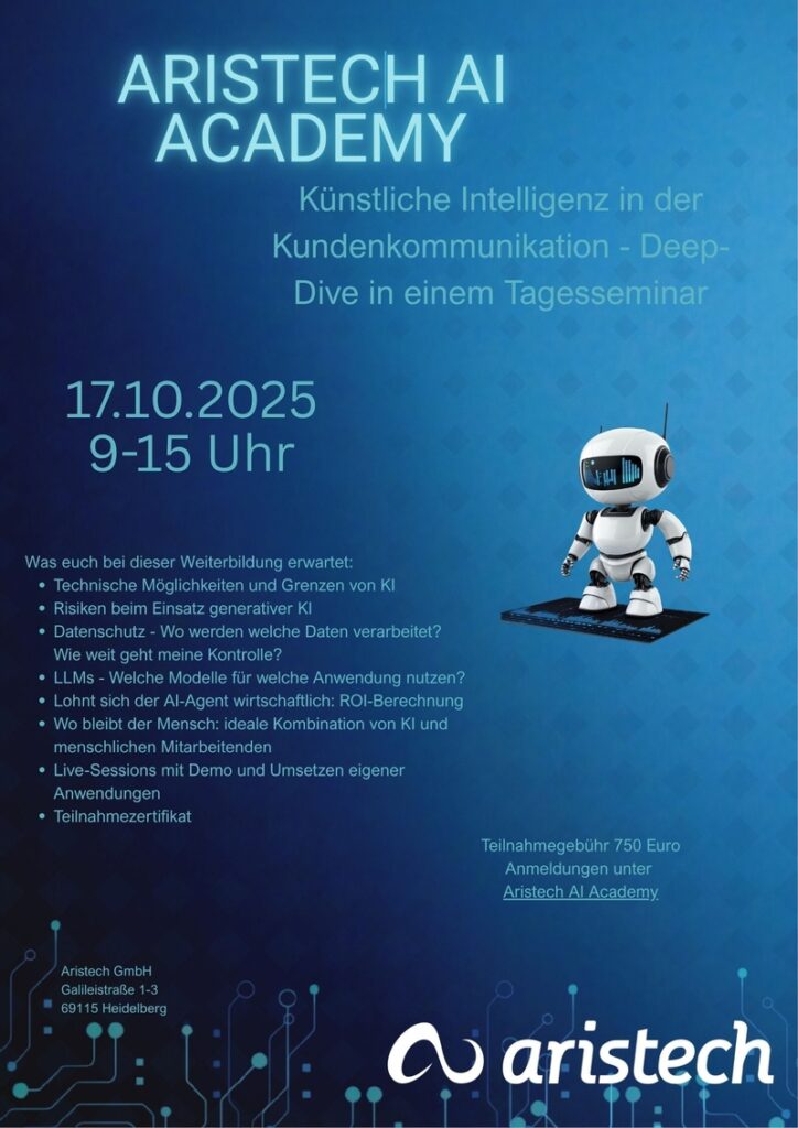 Veranstaltungsplakat „Tech AI Academy“