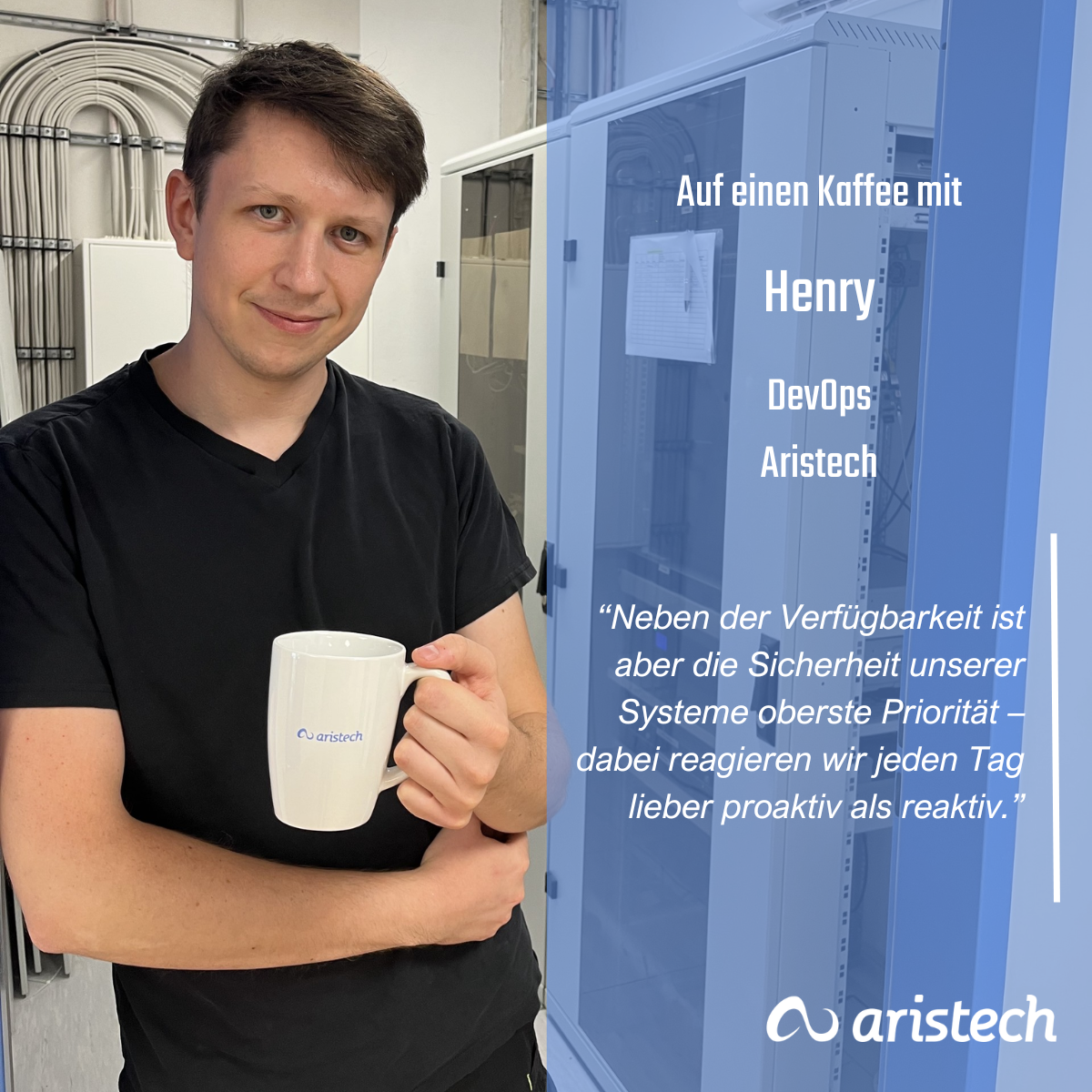 Henry beim Kaffeeinterview